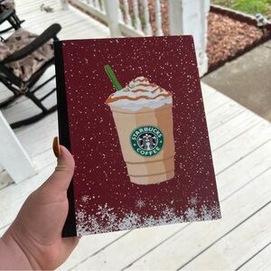 Handmade Starbucks Christmas Composition Notebook